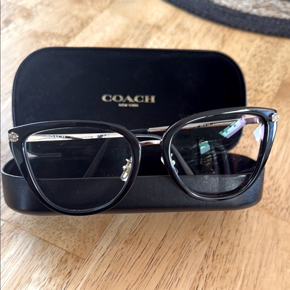 Designer Coach Black prescribed-Eyeglasses with Case 
 (only for frame)